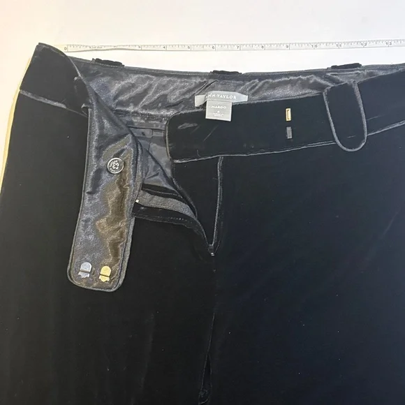 Ann Taylor Margo Black Velvet Pants Women’s Dress Pants Straight Leg Size 6 - Picture 4 of 9